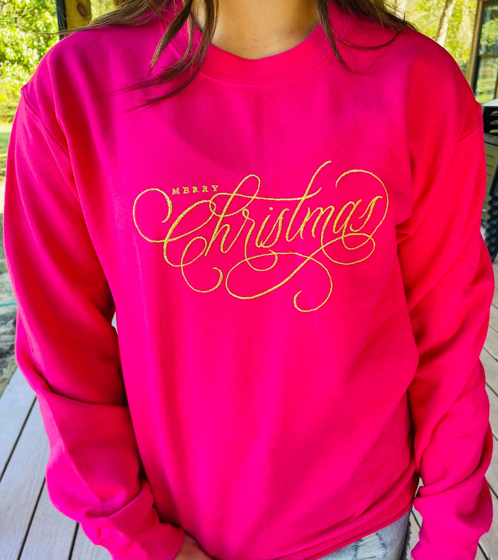 Egomania koppel Afwijzen GINA Merry Christmas Embroidered Sweatshirt – Gina Tees LLC