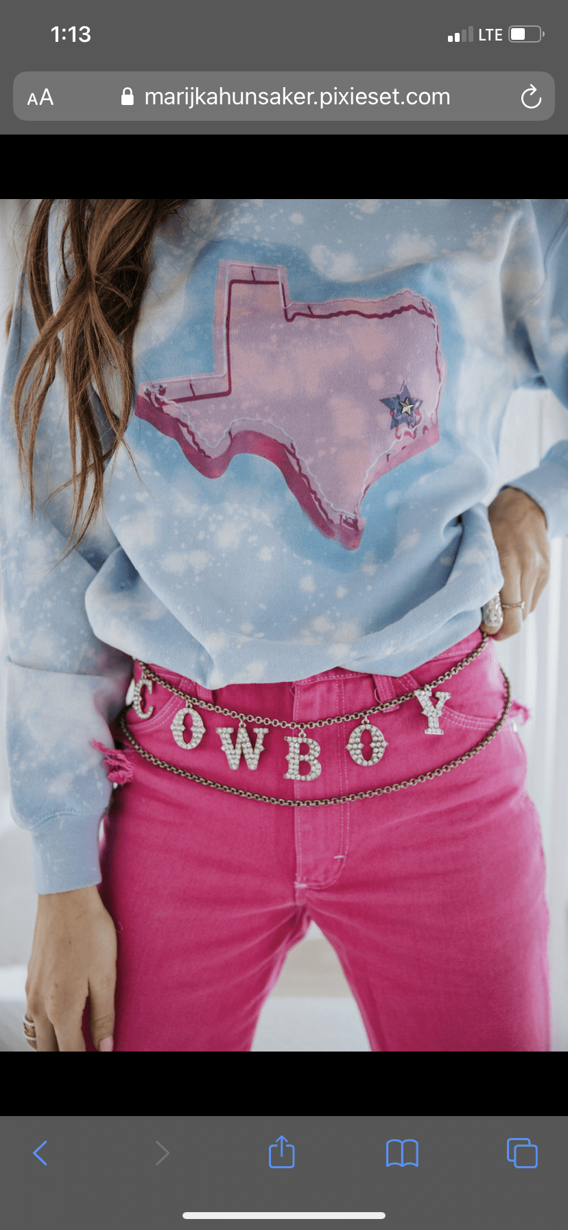 Gina GINA Pink Texas Sweatshirt Gina